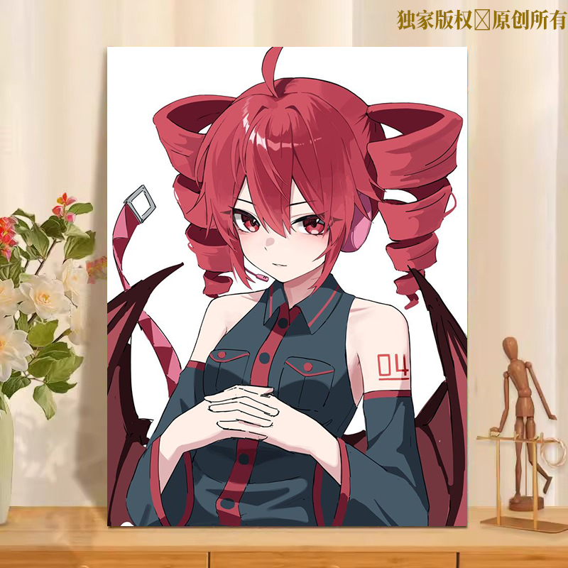 重音Teto数字油画diy填色手工填色手绘油彩画丙烯颜料减压填色画