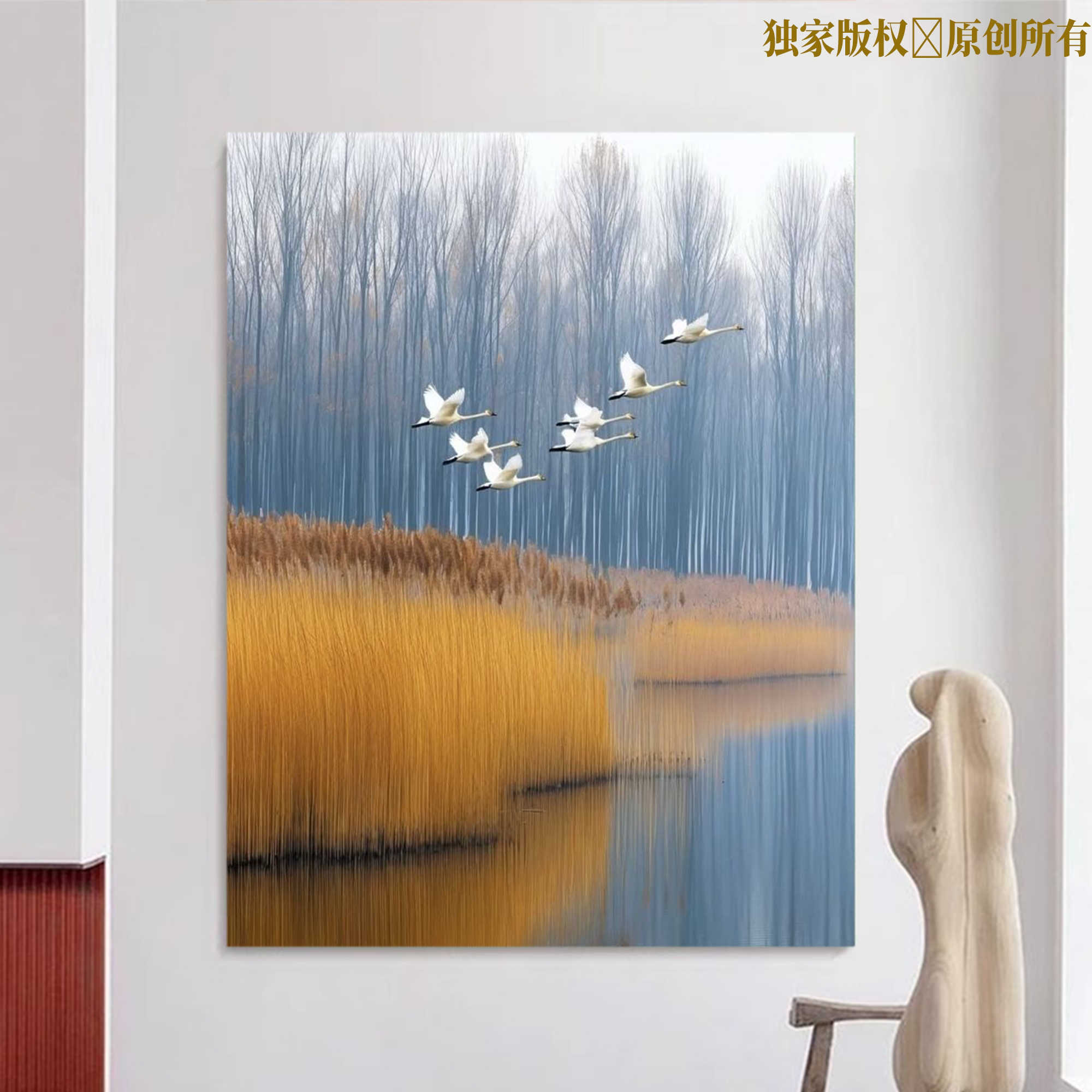 中国风数字油画diy填色手工简单可爱解压涂色写实客厅手绘装饰画