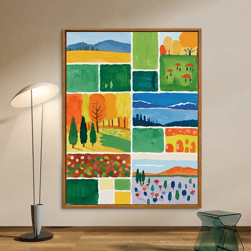 成人解压画数字油画diy填充手绘手工填色涂色玄关油彩画 治愈系画