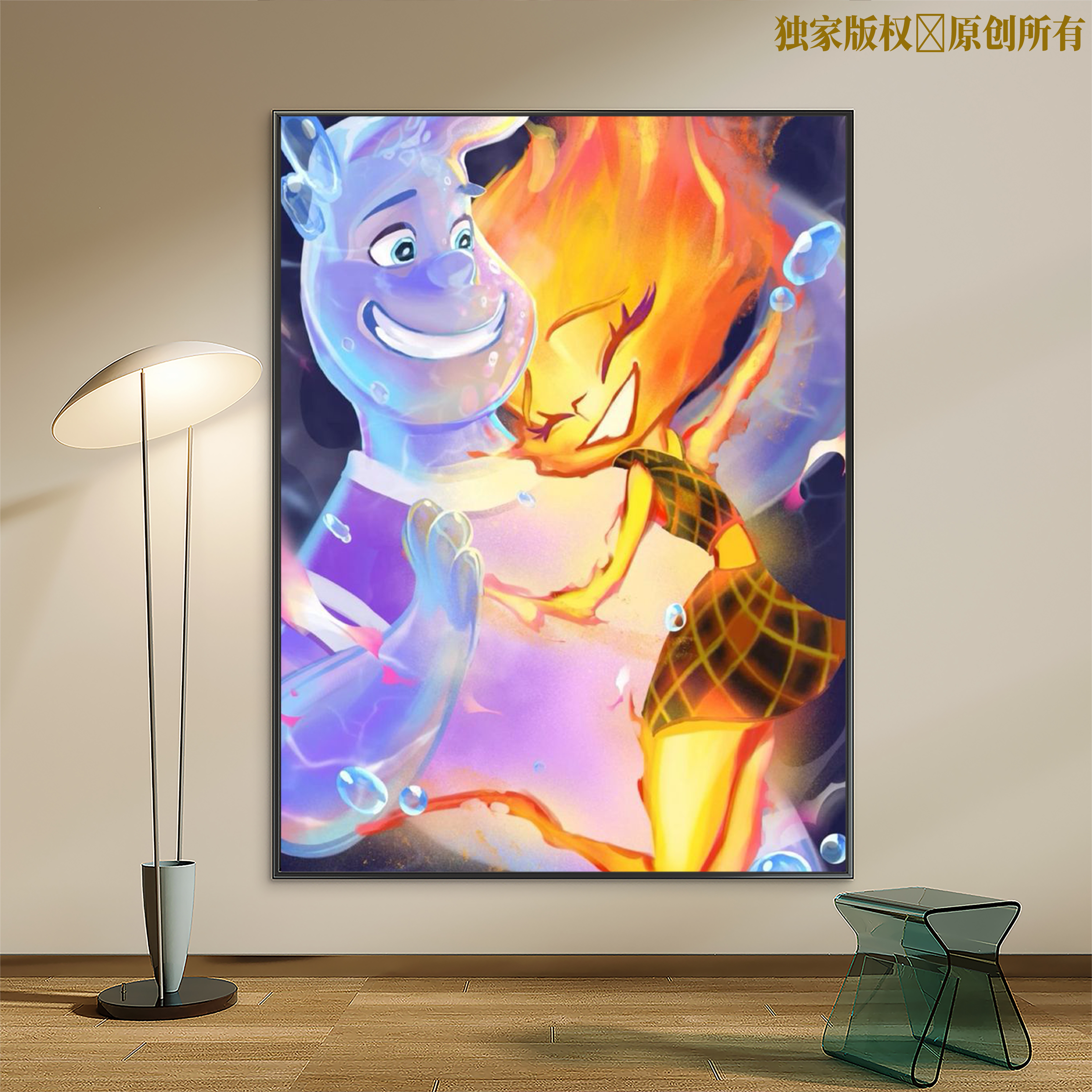 疯狂元素城数字油画动漫人物2026实木手工diy填色手绘油彩装饰画