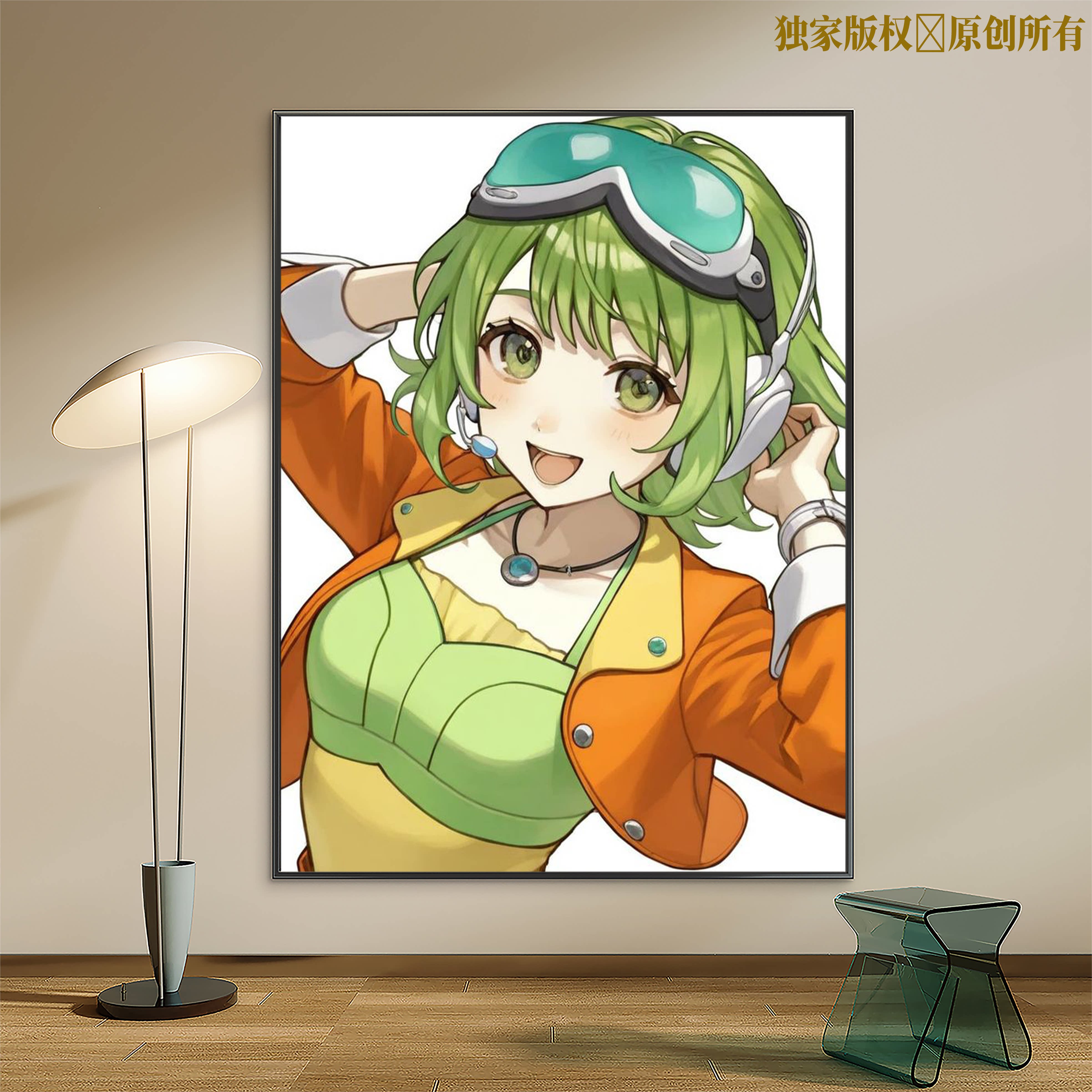 GUMI虚拟歌姬数字油画动漫人物有框2026实木手工diy填色手绘装饰