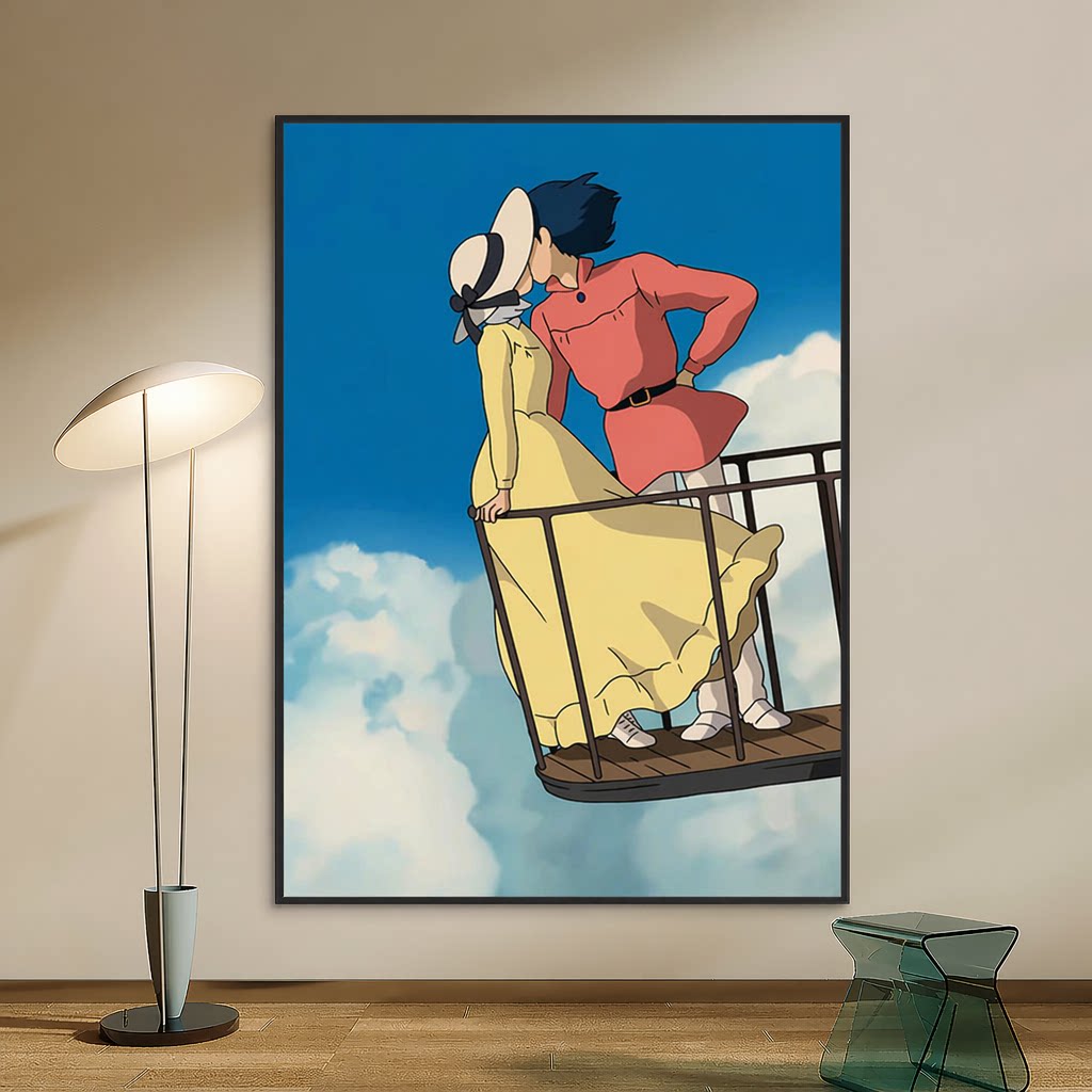 成人解压数字油画diy填充手绘手工填色涂色玄关油彩画宫崎骏人物