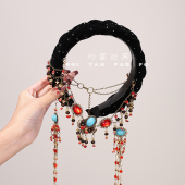 西洲公主发箍异域风情复古发饰民族风宽边手工东宫小枫同款 头饰女