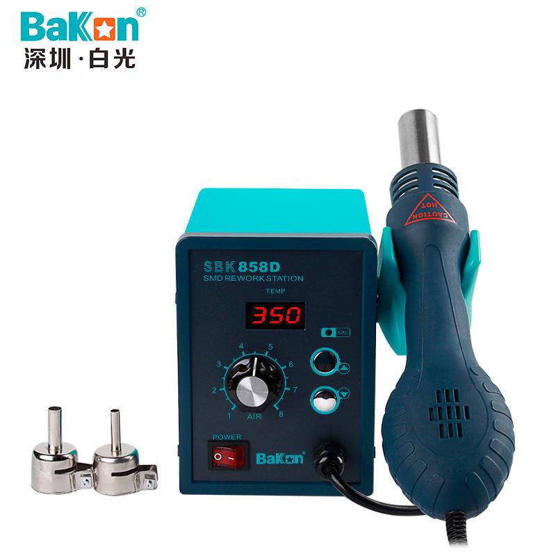 白光SBK858D热风枪拆焊台数显恒温拆焊台热风枪拆焊台二合一包邮