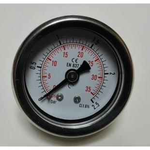 41mm～47mm ZG1 轴向防震压力表 35psi 0～2.5bar 前后外壳直径
