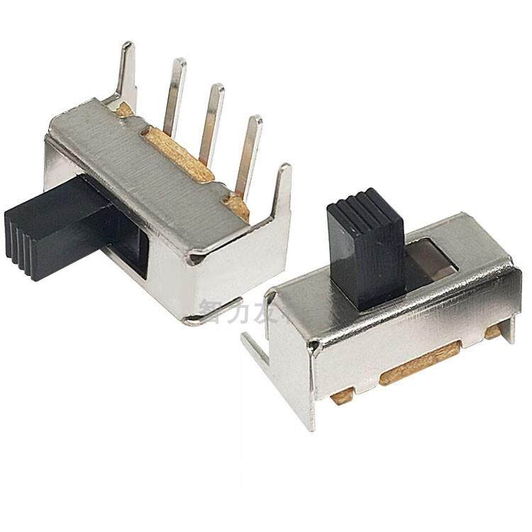 拨动开关 SS12F23G4 SS12F23G5 柄高4MM 1P2T 侧拨/滑动开关 2档