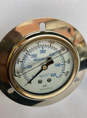 工业仪表*压力表 63mm 600kg 8000psi 轴向带边 耐震 YN-63-IV