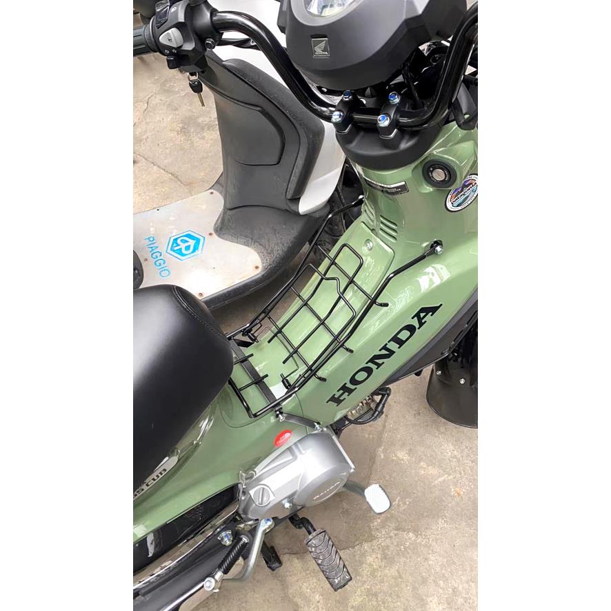 适用本田CC110中货架 CROSS CUB110中置货架  前货架前菜篮挡水皮