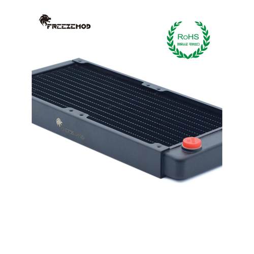 FREEZEMOD电脑水冷TSRP-BP240散热排紫铜翅片27mm磨砂黑ROHS认证