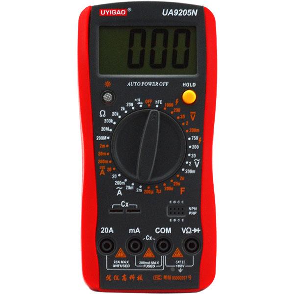 优仪高正品 全保护万用表UA9205N数字万用表 万能表 数字多用表
