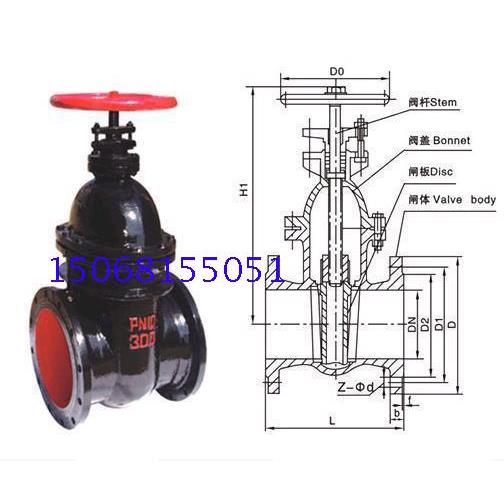 Z45T铸铁暗杆法兰式闸阀DN50/65/80/100/125/150/200.500消防水泵