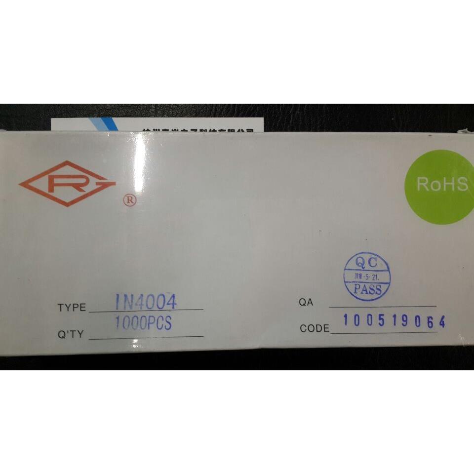 整流二极管1N4004 IN4004 1A/400V 一根=0.04元 1K=30元 如皋散装