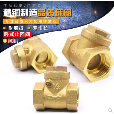 单向阀 黄铜止回阀 逆止阀铜止回阀 软硬密封止回阀DN15 20 25 40