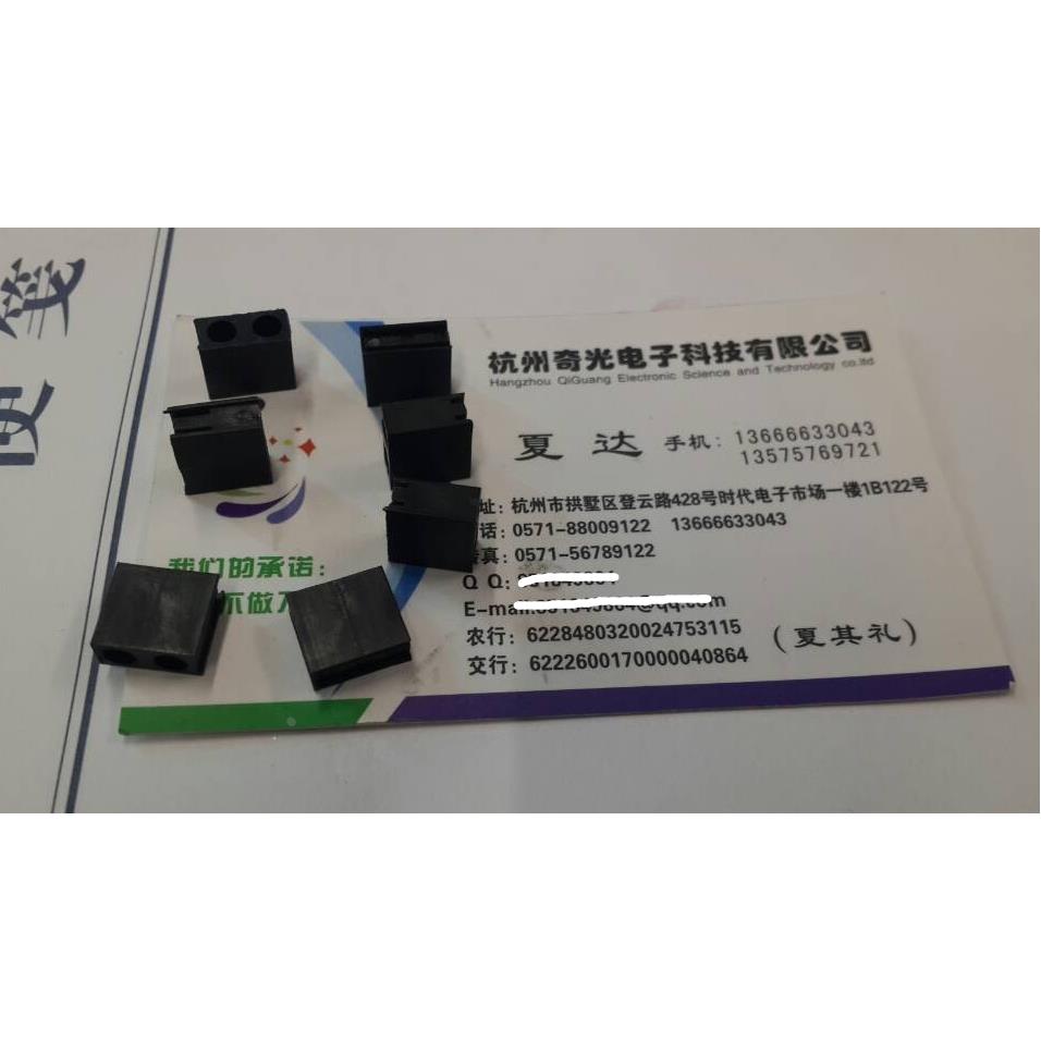 LED灯座3MM双色双孔座2位黑色方形灯柱 3MM无边灯专用3F2B