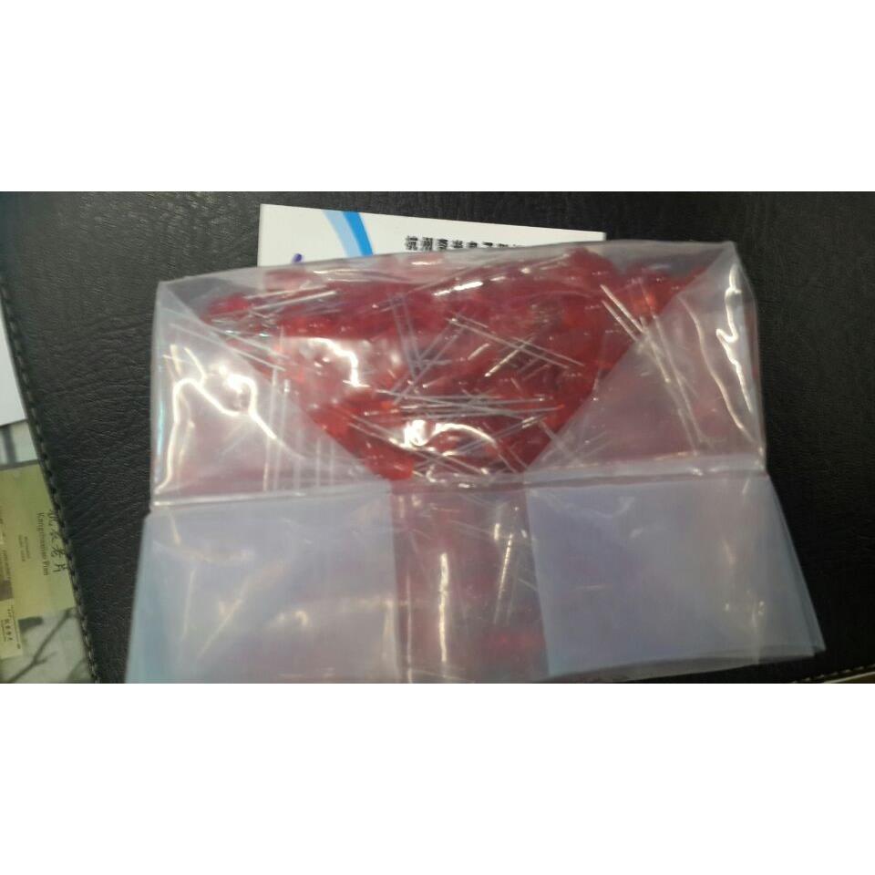 φ5MM 高红发红 长脚 环保LED发光二极管有色散光一包1K 四元芯片