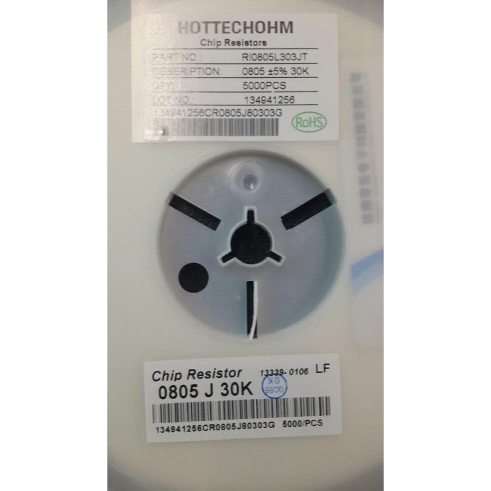 厚声电阻0805 30K 5%贴片电阻 5K每盘电阻器 电阻全系列