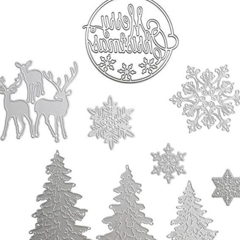 scrapbooking DIY切割刀模 碳钢刀模 压花刀模模板圣诞组合