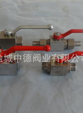 KHB3K高压三通球阀.外螺纹液压球阀.G1/2.G3/4气动二位三通阀
