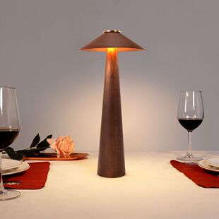 欧式 复古台灯高实木值颜2000毫安中古学习台灯卧室夜灯床头高级感