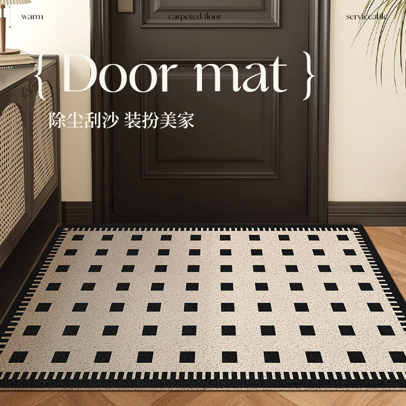 入户地垫pvc可裁剪丝圈地垫刮沙蹭土防滑脚垫高级感耐磨除尘脚垫,居家布艺,家用脚垫,淘宝优惠券,粉丝福利购,淘宝优惠卷