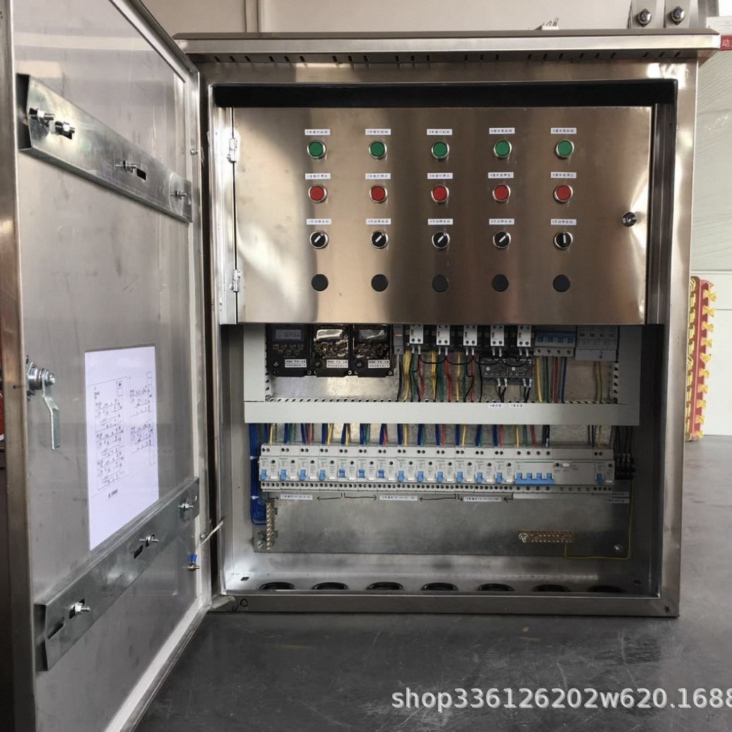 户外时控开关成套路灯控制箱智能不锈钢柜景观照明柜低压动力柜