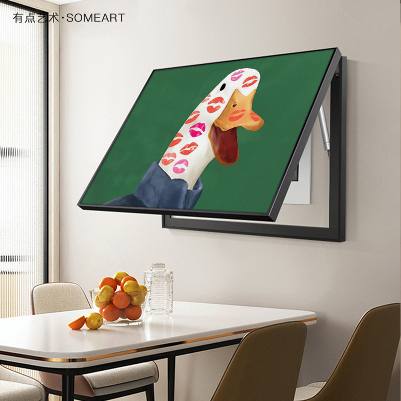速发网红鸭子趣味电表箱装饰画餐厅弱电配电箱壁画电闸开关盒遮挡