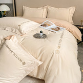 轻奢风被单ins床单被套三件套床上用品宿舍单人四件套简约床笠4件