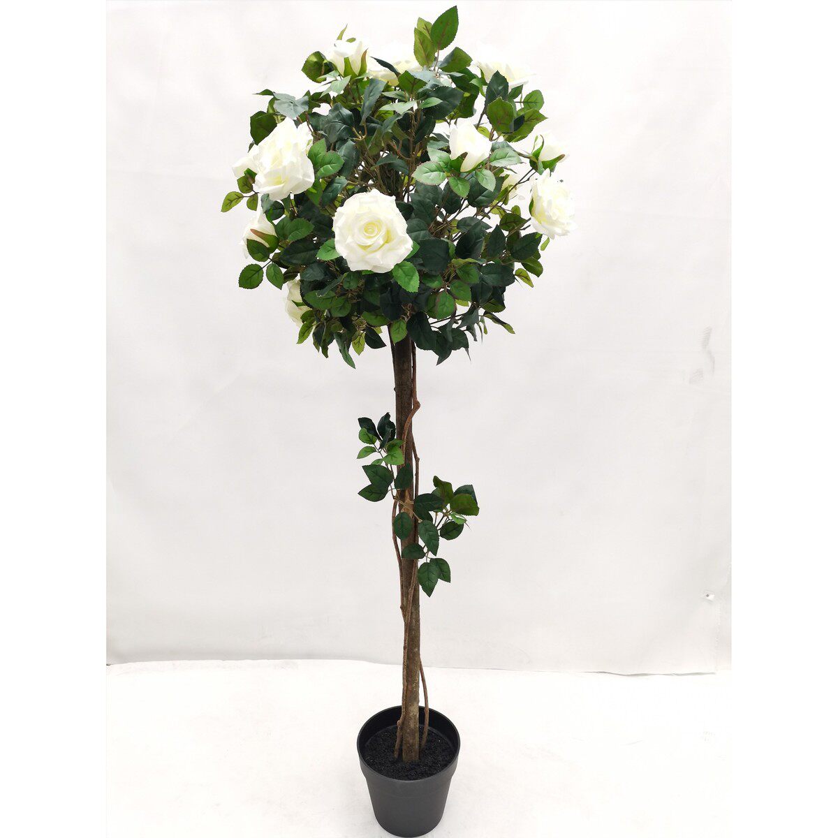 装饰假花室内客厅落地摆件绢花植物简约盆景创意批发仿真玫瑰花树