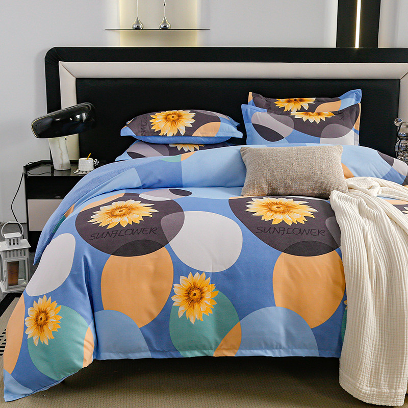 2025新植物羊绒棉磨毛印花四件套水洗棉床上用品学生宿舍三四件套