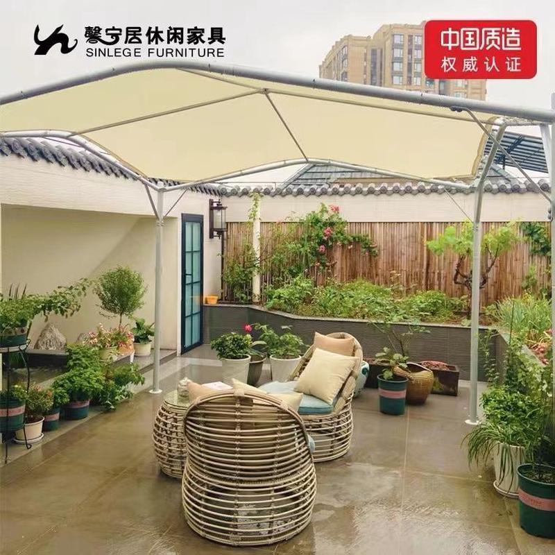 户外凉亭简易遮阳棚庭院民宿院子花园阳台天鹅蓬防雨室外大太阳伞