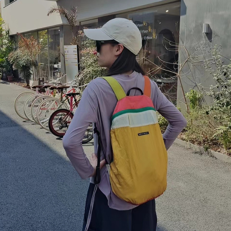 户外徒步夏季旅游出行超轻便登山小众可爱尼龙双肩包背包书包男女