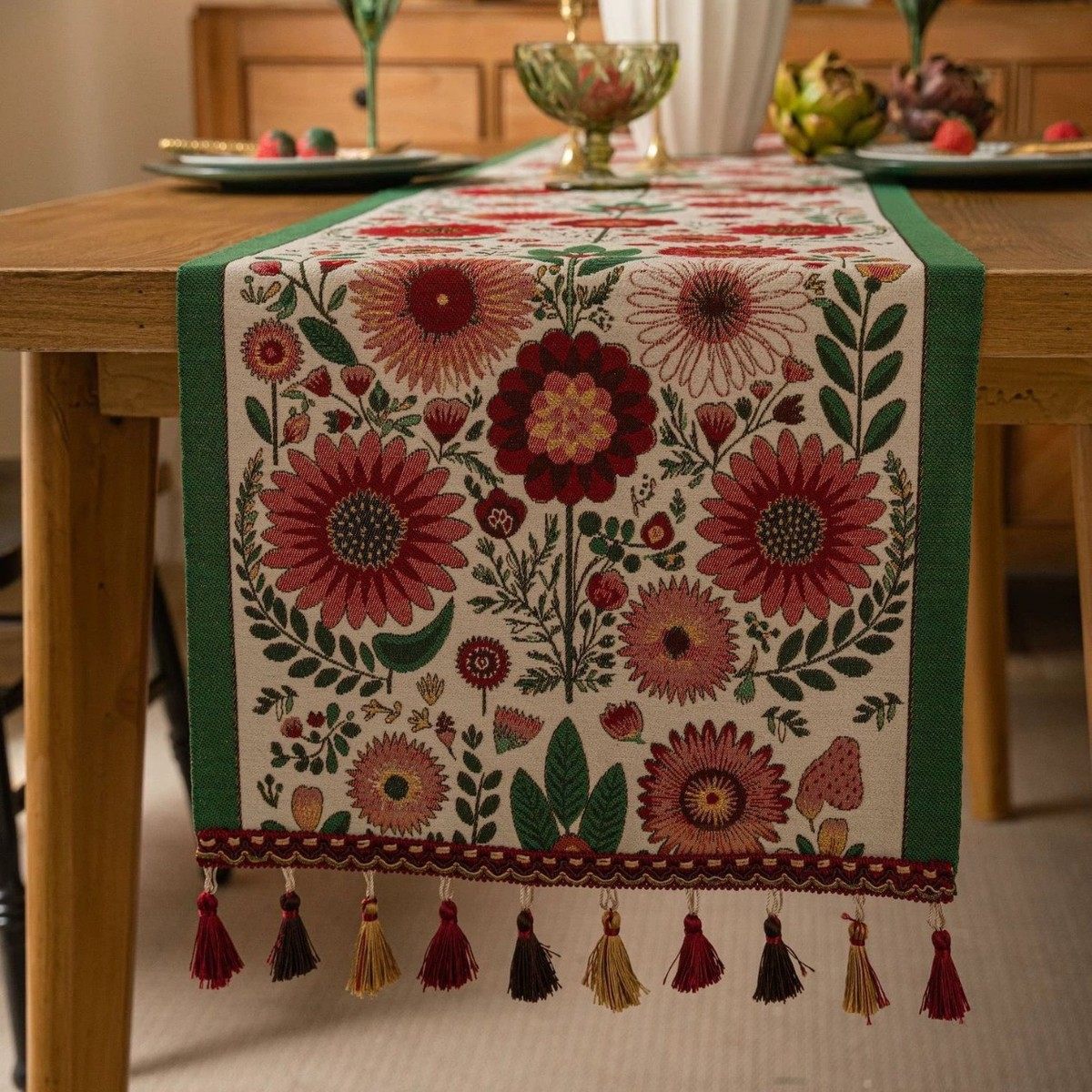 新款美式复古桌旗批发轻奢提花高级感布艺长条桌布玄关斗柜盖巾,居家布艺,桌旗,淘宝优惠券,粉丝福利购,淘宝优惠卷