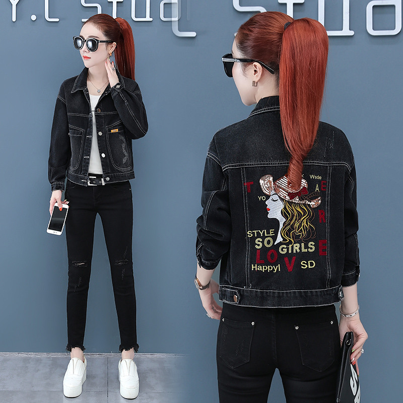 牛仔女短款2025年春秋新款牛仔衣韩版宽松小个子服ins潮