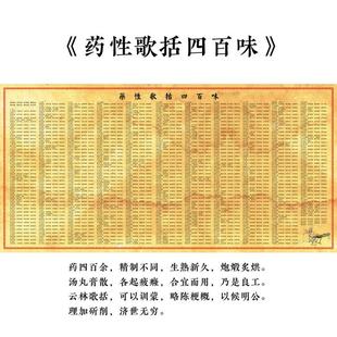 药性歌括四百味 中药药性歌括四百味歌决中医必背 装饰画340