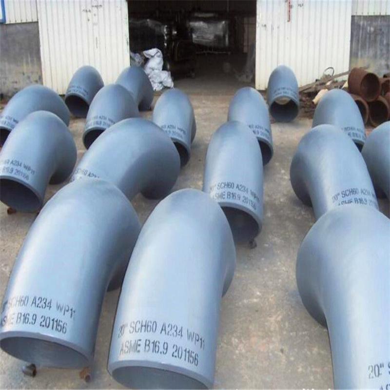 钢板压制弯头15CRMO热压弯头20号钢制无缝管件180度1倍弯头