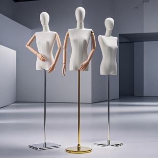 韩版平肩锁骨模特道具女半身服装店橱窗直角肩模特人偶展示架