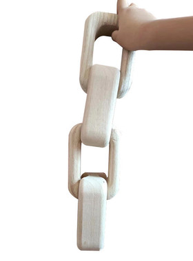 木环家居饰品桌面木质摆件客厅工艺品木制民宿摆件四环扣木链子