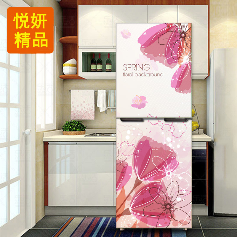 冰箱贴纸包邮 自粘冰箱贴定制创意翻新贴 冰箱贴膜防水贴画h012
