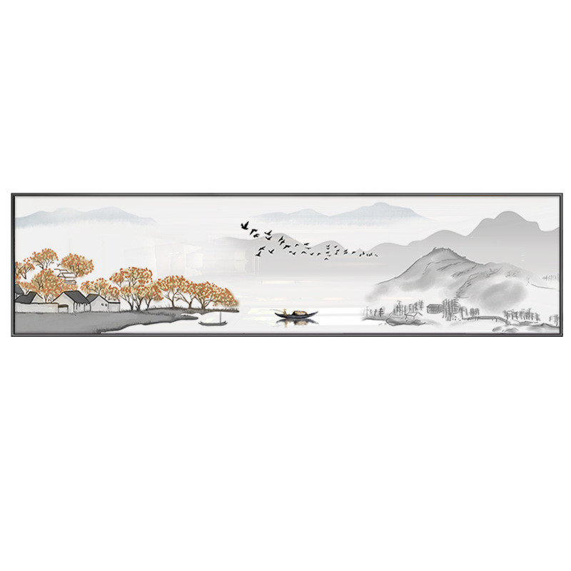 山水画新中式客厅沙发背景墙挂画装饰画禅意水墨国画卧室床头画