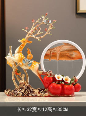 新中式鹿招财声控灯摆件轻奢客厅玄关鞋柜氛围灯装饰乔迁新居礼品