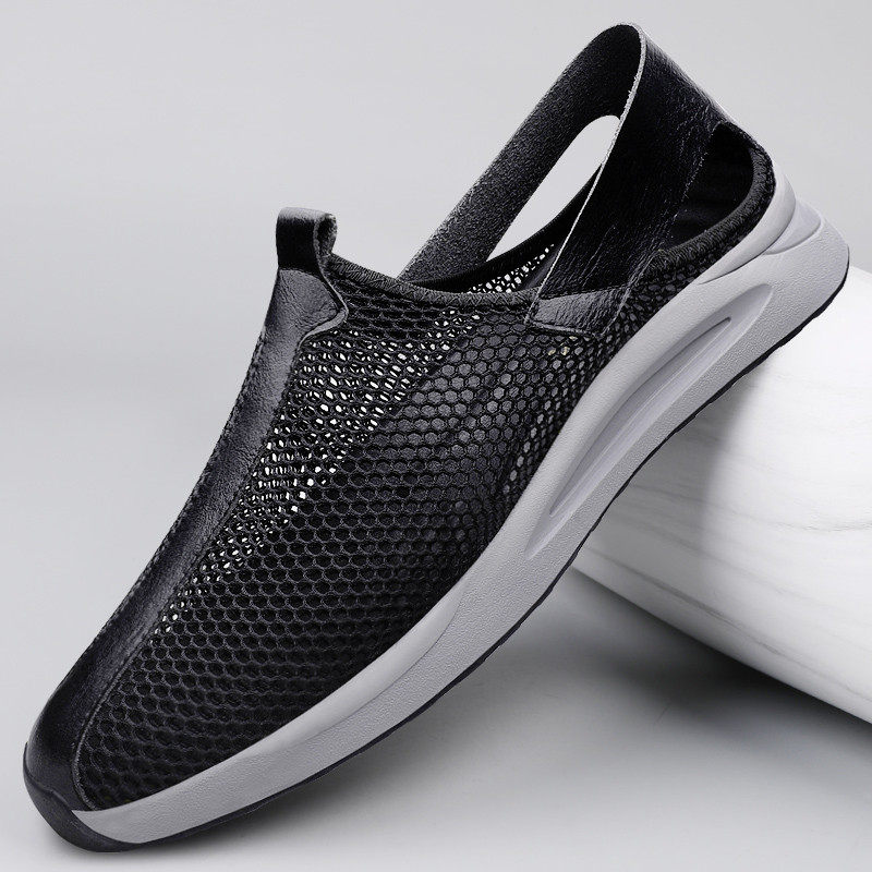 网鞋男2025夏季新款透气休闲防臭网布鞋轻便一脚蹬男士镂空网面鞋,流行男鞋,网面鞋,淘宝优惠券,粉丝福利购,淘宝优惠卷