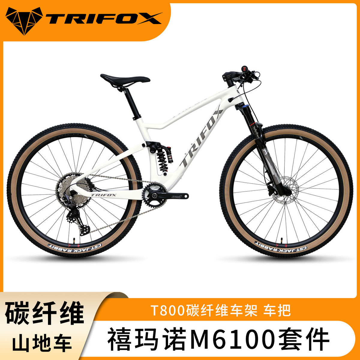 TRIFOX碳纤维山地车PIONEER29英寸12变速软尾碟刹避震户外自行车