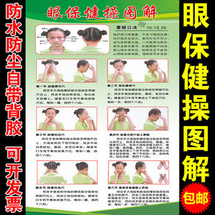 特大尺寸眼保健图标准对数视力表适用于学校及幼儿园防水眼保健墙