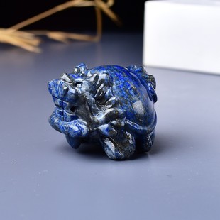 东海天然水晶龙龟拉长石蓝光彩光雕刻件电镀DIY黄红粉白紫水晶