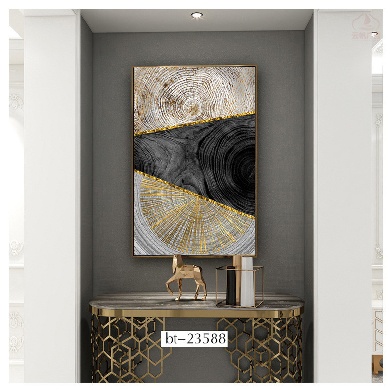 卧室晶轻奢挂画楼梯口过壁画线条瓷画墙画装饰画客厅玄关道翡冷翠