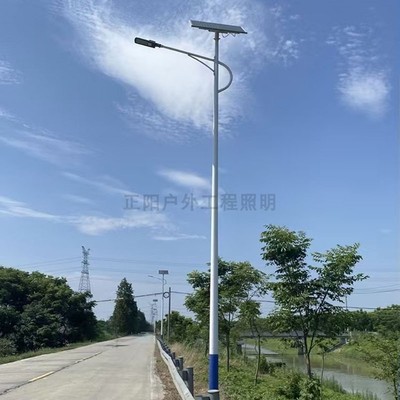 太阳能路灯户外灯4/5/6/7/8米新农村大功率LED市电道路灯高杆直销