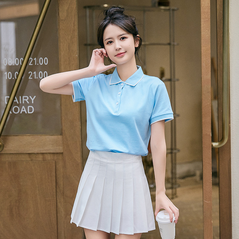 高货速发幼儿园老师园服幼师工作服POLO衫百褶裙套装早教托育机构