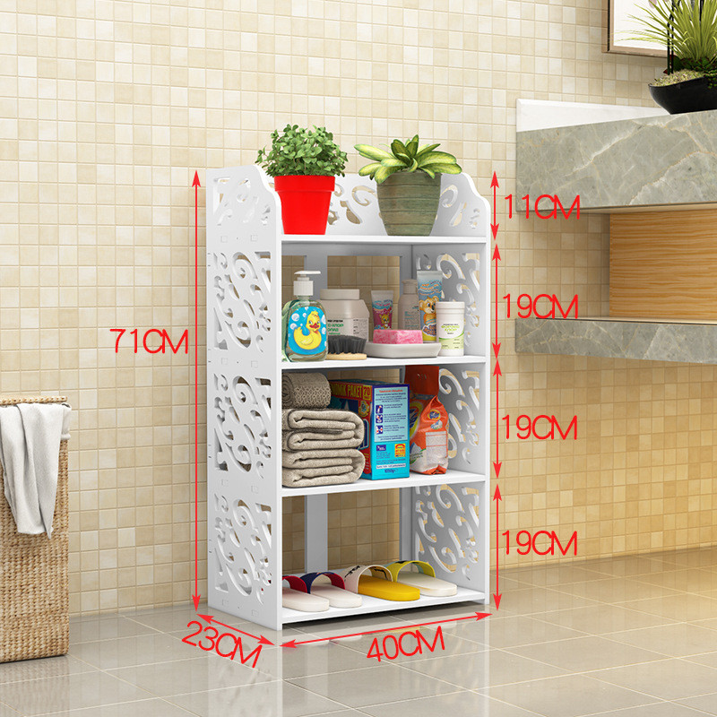 简易浴室置物架卫生间转角架厕所洗手间脸盆架落地式储物收纳架子