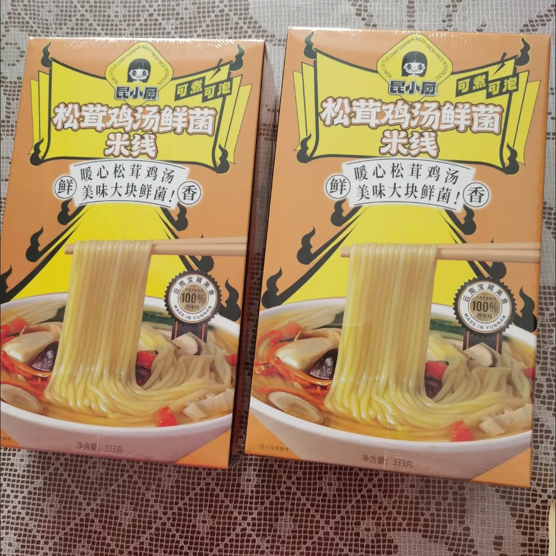 【昆小厨】松茸鸡汤米线即食免煮冲泡懒人嗦粉夜宵速食米线鲜味