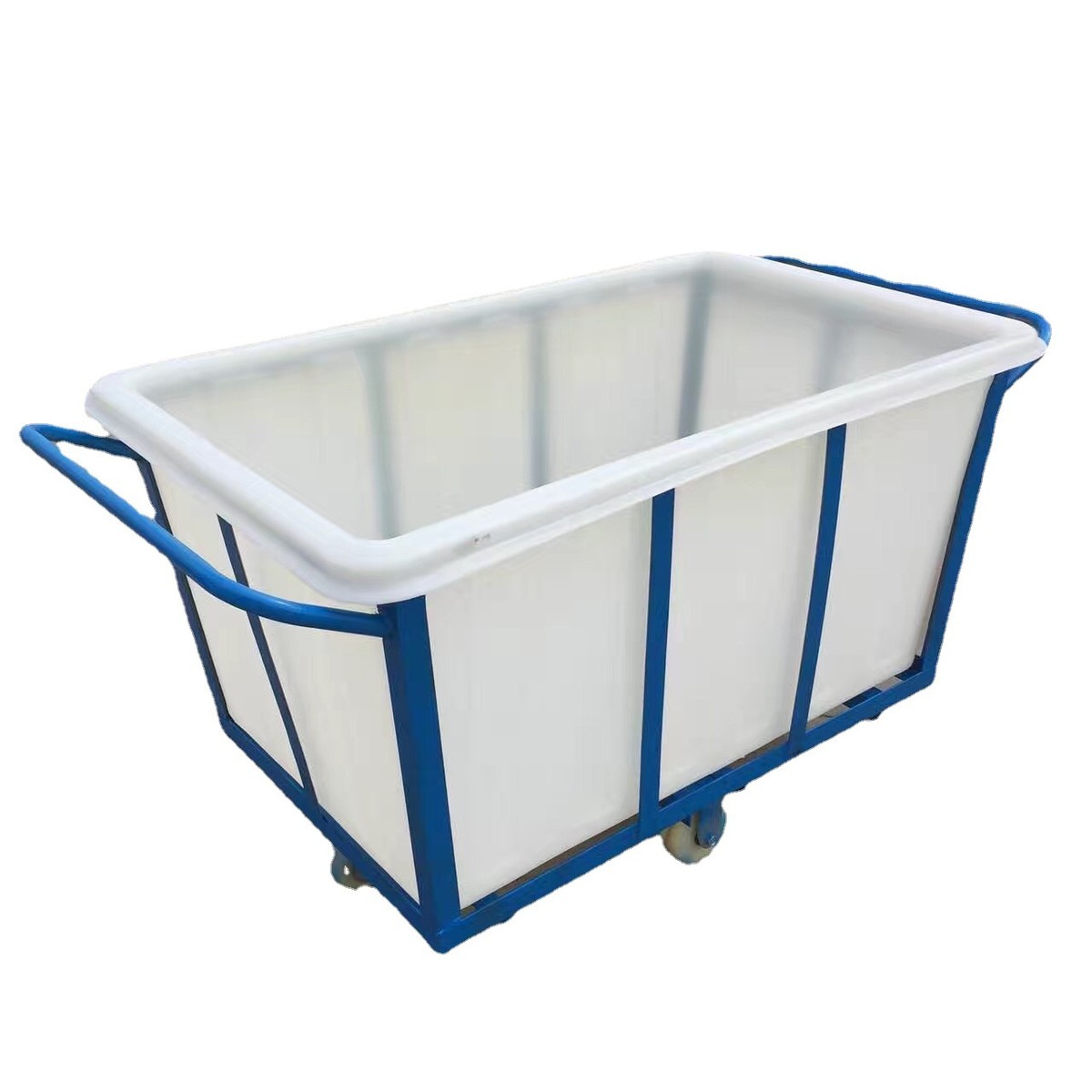 桶推布车1500l牛筋水箱手推车印花厂布草纺织落布印染厂推车内胆